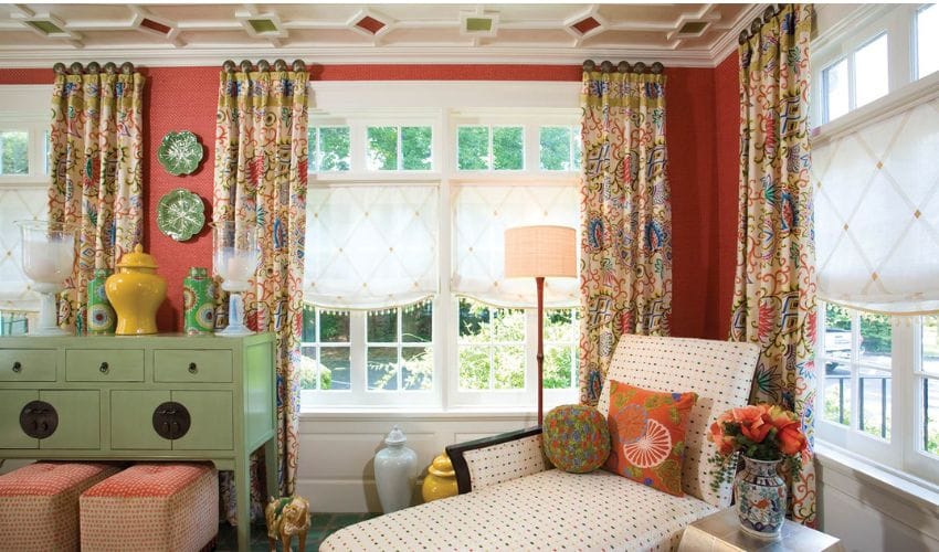 Add Color Dose With Multi-colored Curtains
