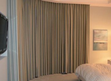 Pinch Pleat curtains in Bedroom