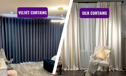 Velvet vs silk curtains