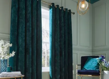 Dark Green Velvet Drapes UAE