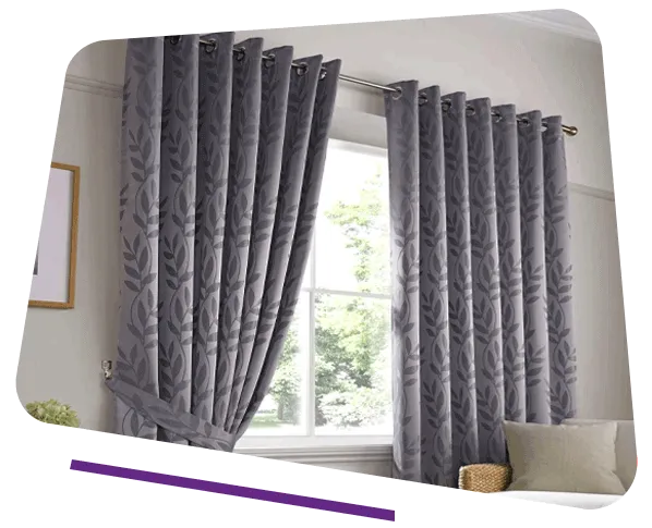 Floral Eyelet Curtains for Luxury Home