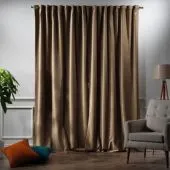 Light Brown Custom Made Velvet Curtains