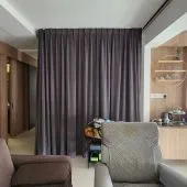 Noise Control Fabric Gray Curtains in Dubai