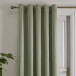 Green Eyelet Door Curtain