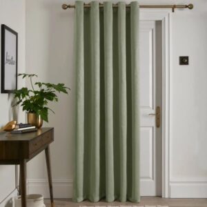 Green Eyelet Door Curtain
