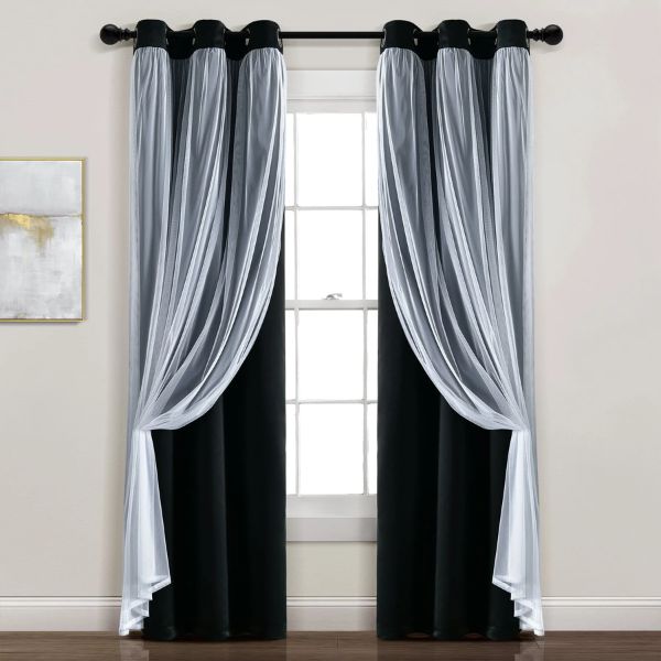 Grommet Black Curtains
