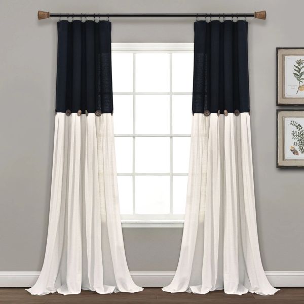 Linen Black Curtains
