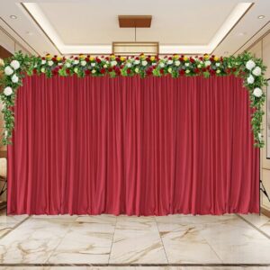 Red Velvet Backdrop Curtains