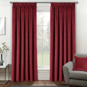 Red Velvet Window Curtains
