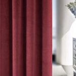Red Velvet Window Curtain