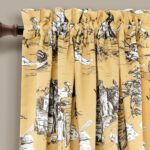 Toile Room Yellow Curtain