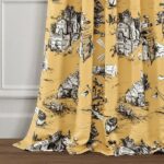 Toile Room Yellow Curtain