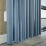 Ripple Light Blue Curtain