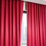 RED Silk Curtain