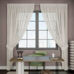 beige sheer pleat curtain