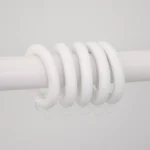 Curtains ring with clips white