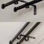 Modena Double Curtain Rod Black