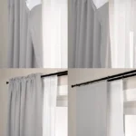 Modena Double Curtain Rod Black