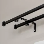 Modena Double Curtain Rod Black