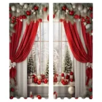 Ngheia Christmas Curtains Pair B, Christmas Window Curtains