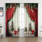 Ngheia Christmas Curtains Pair B, Christmas Window Curtains