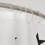 Shower curtain ring transparent plastic