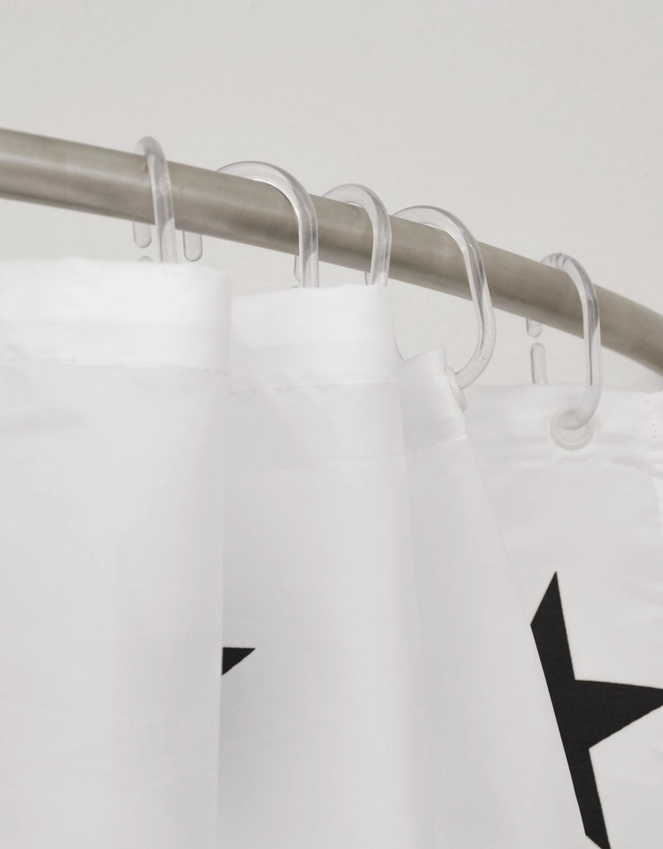 Shower curtain ring transparent plastic