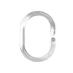 Shower curtain ring transparent plastic
