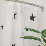 Shower curtain ring transparent plastic