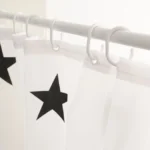 Shower curtain ring white plastic
