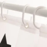 Shower curtain ring white plastic