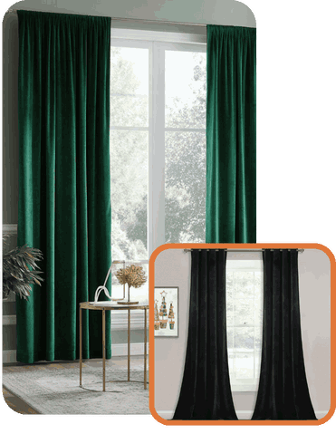 Velvet curtains