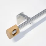 Vision curtain rod, stainless steel and oak 18,20 mm