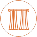 luxury curtains icon