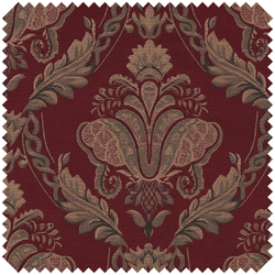 Paoletti Burgundy Curtains Fabric Swatch