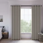 Office Curtains – Koi Faux Silk Brown